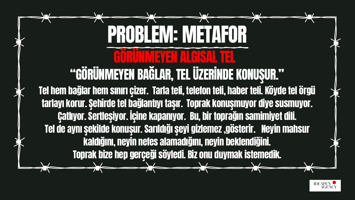 Görünmeyen algısal tel metaforu
