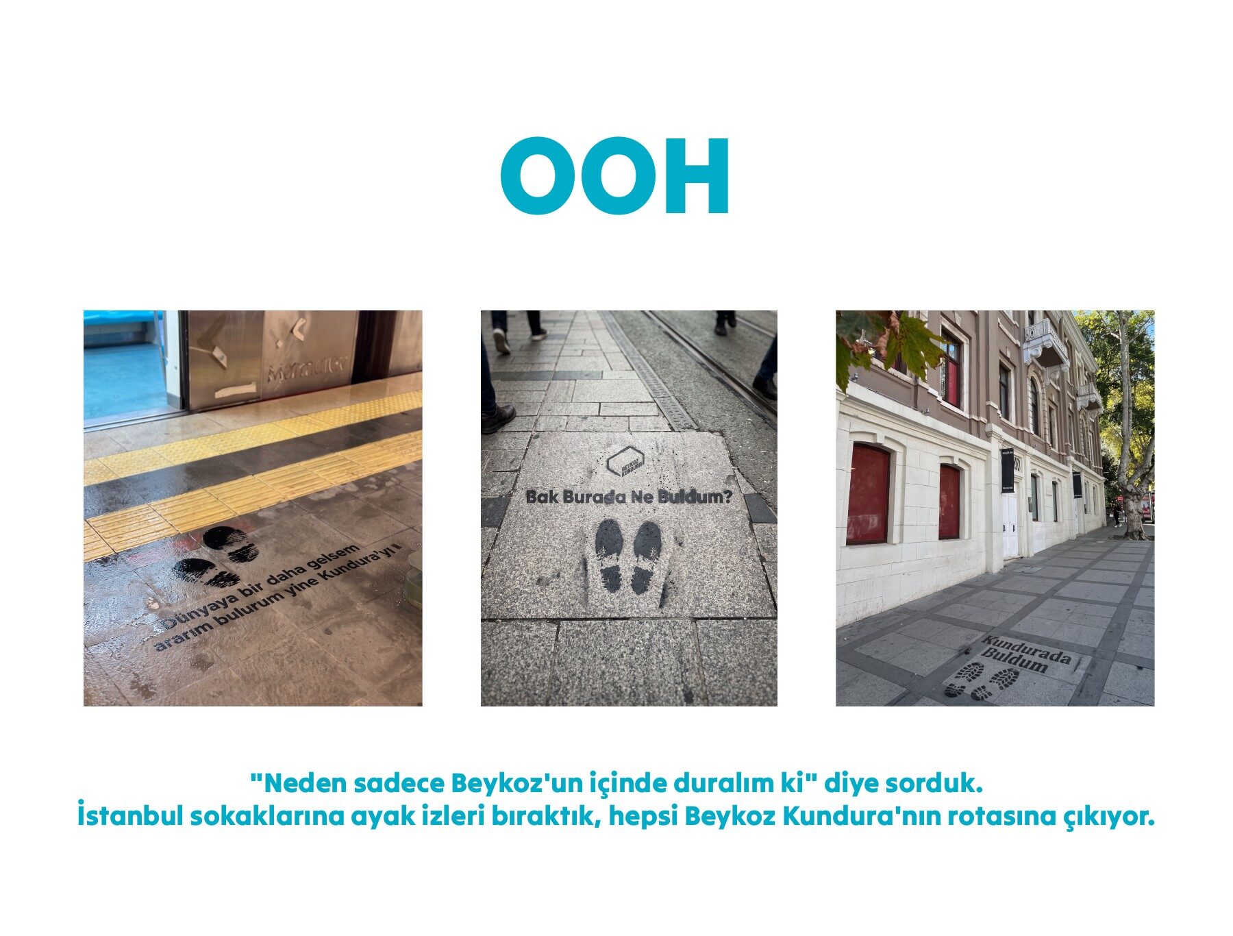 Kundura OOH ayak izi uygulamaları